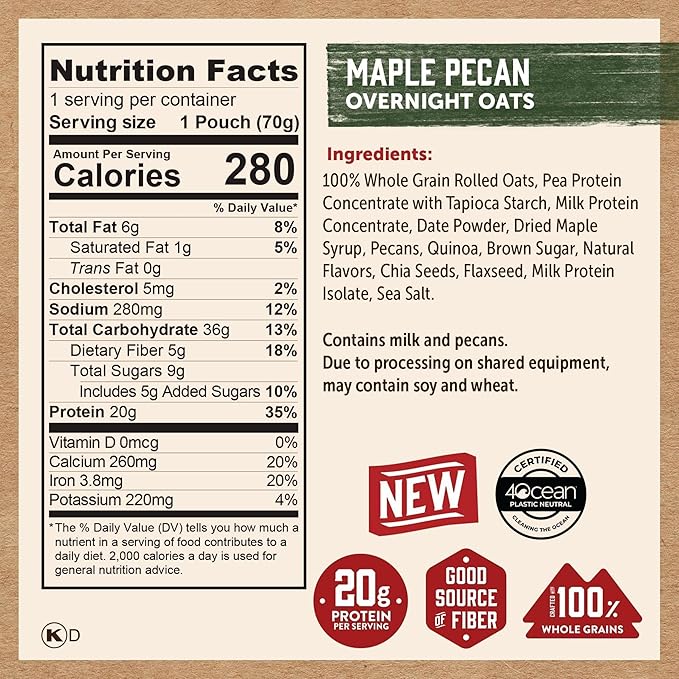 Kodiak Cakes Avena Proteína Overnight Oats Variety Pack 12 Unidades miniatura 3