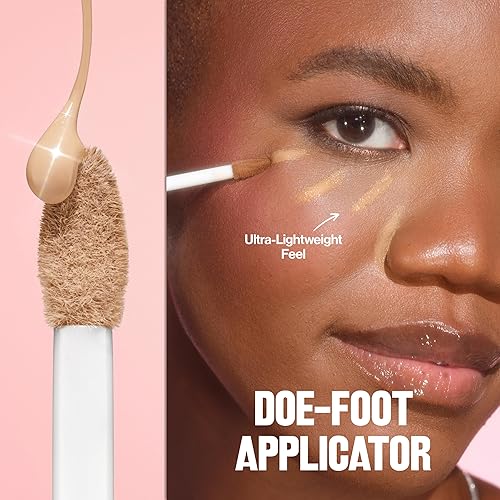 Miniatura 8 de Corrector de Revlon Glimmer, maquillaje líquido para debajo de los ojos, hecho con cafeína, vitamina C y esteviosido, 115 Amarillo, 0.3 fl oz