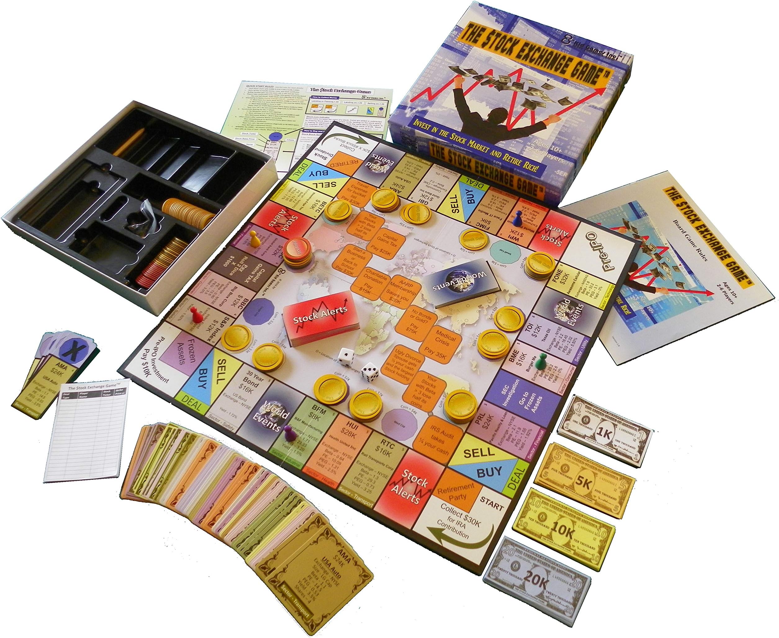 Stock Exchange Game – Real Stock Market action made easy and fun! Educational-Competitive-FUN. No tracking or heavy math. Learn financial, money, & investment skills.(10+) Families-Kids-Teens-Adults