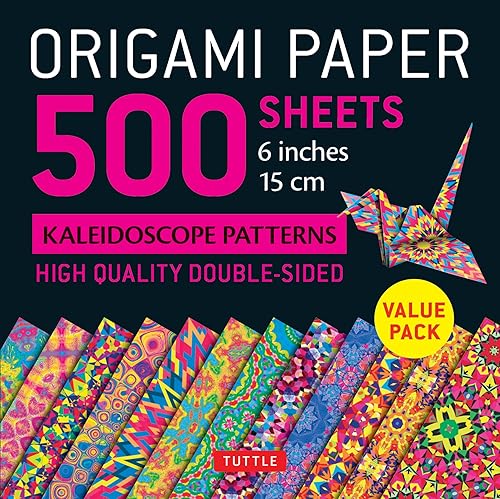 Origami Paper 500 sheets Kaleidoscope Patterns 6" (15 cm): Tuttle Origami Paper: High-Quality Double-Sided Origami Sheets Printed with 12 Different Designs (Instructions for 6 Projects Included)