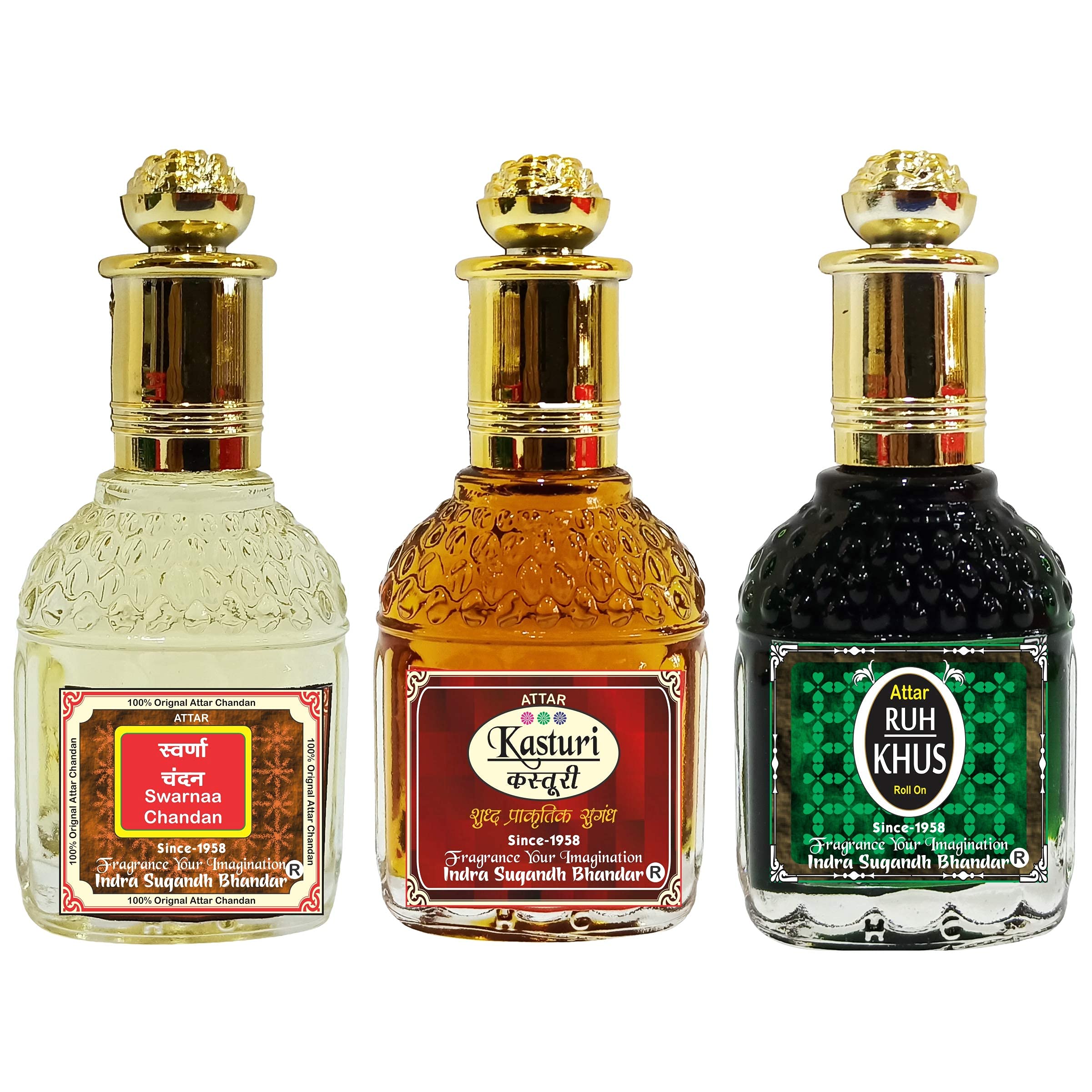 N'A Swarnaa Chandan, Kasturi, Ruh Khus Attar 25ml|Attar perfume spray fragrance attar itra best traditional fragrance