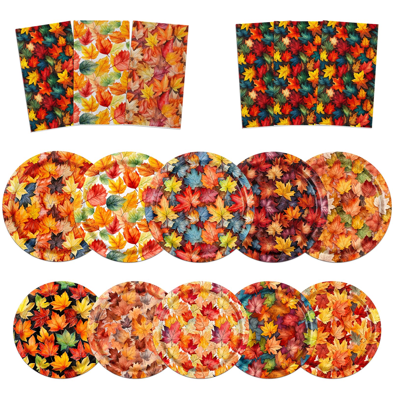Fall Tableware Set - 60pcs