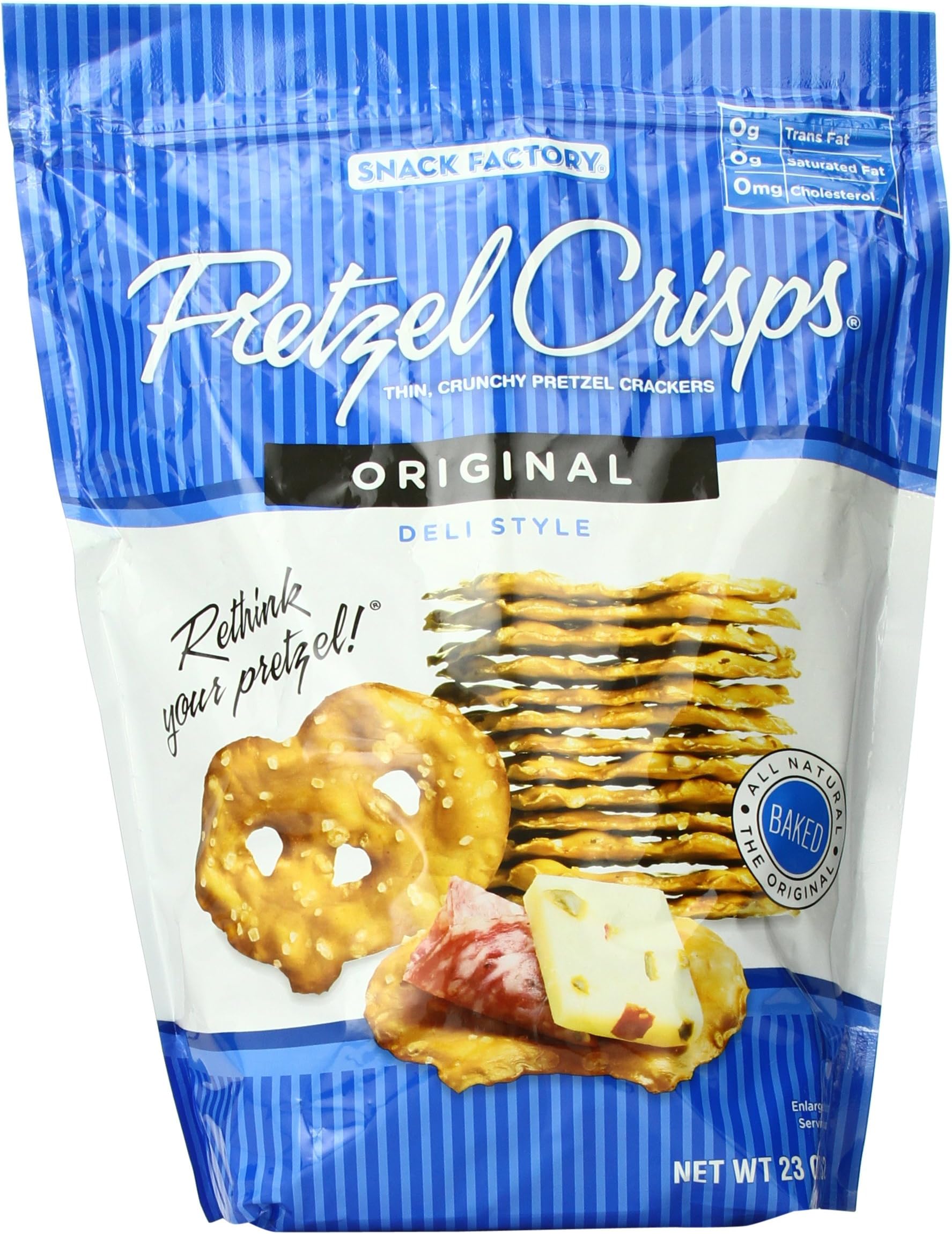 Snack Factory Pretzel Crisps, Original, 23 Ounce