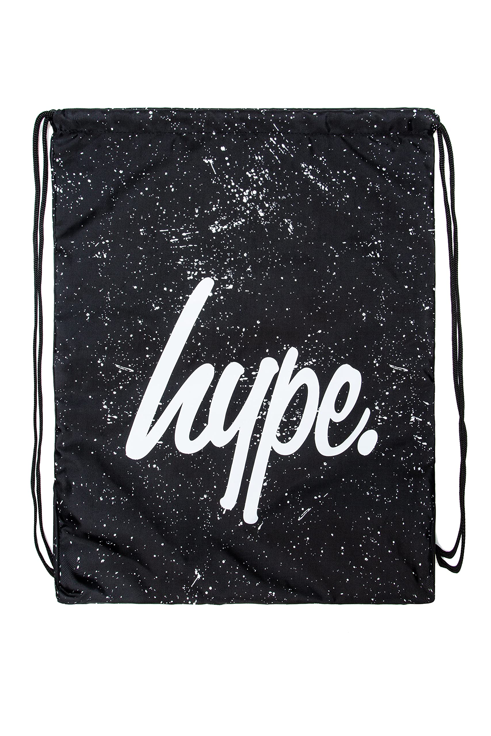 hypeBLACK WHITE SPECKLE DRAWSTRING BAG (Black/White, One Size)