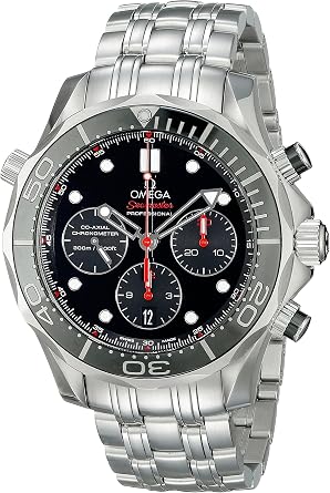 Omega Mens 21230425001001 Analog Display Automatic Self Wind Silver Watch