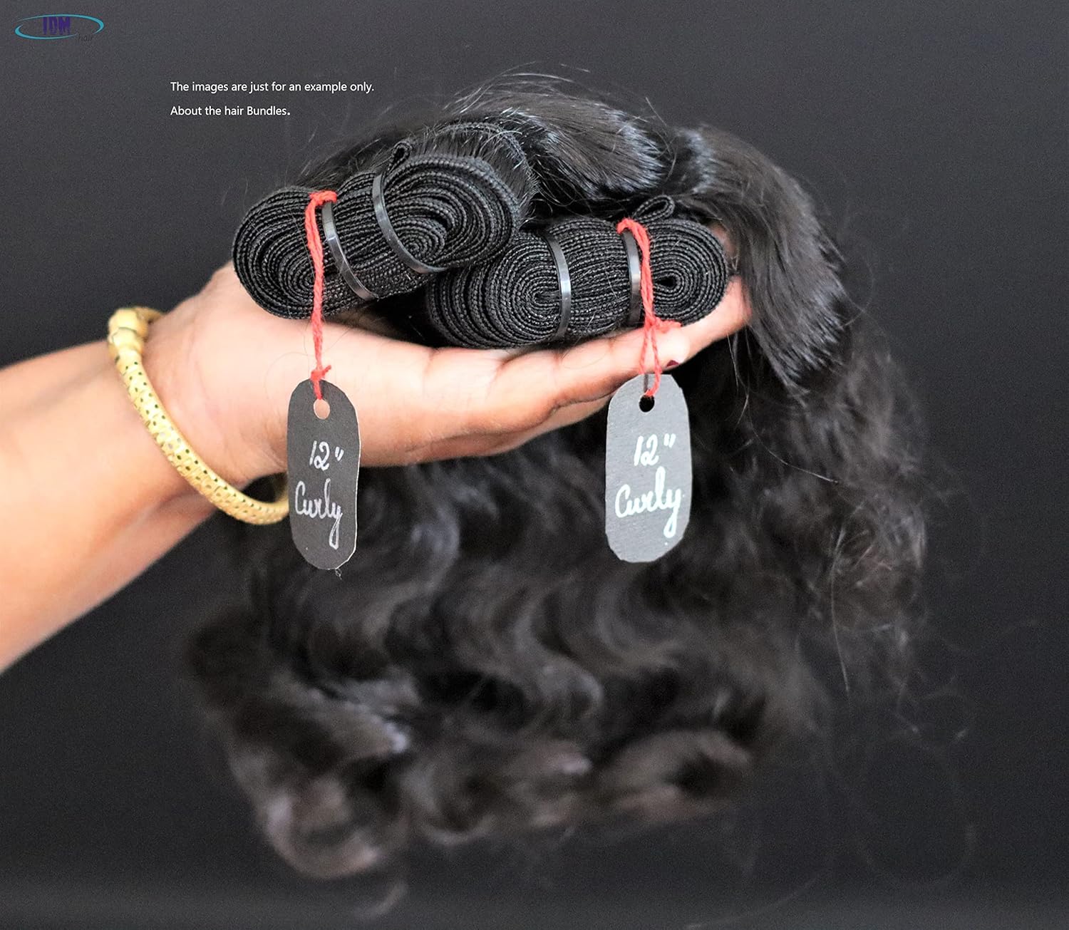 IDM 12” Curly 2 bundles raw indian bundles human hair indian natural curly single donor hair