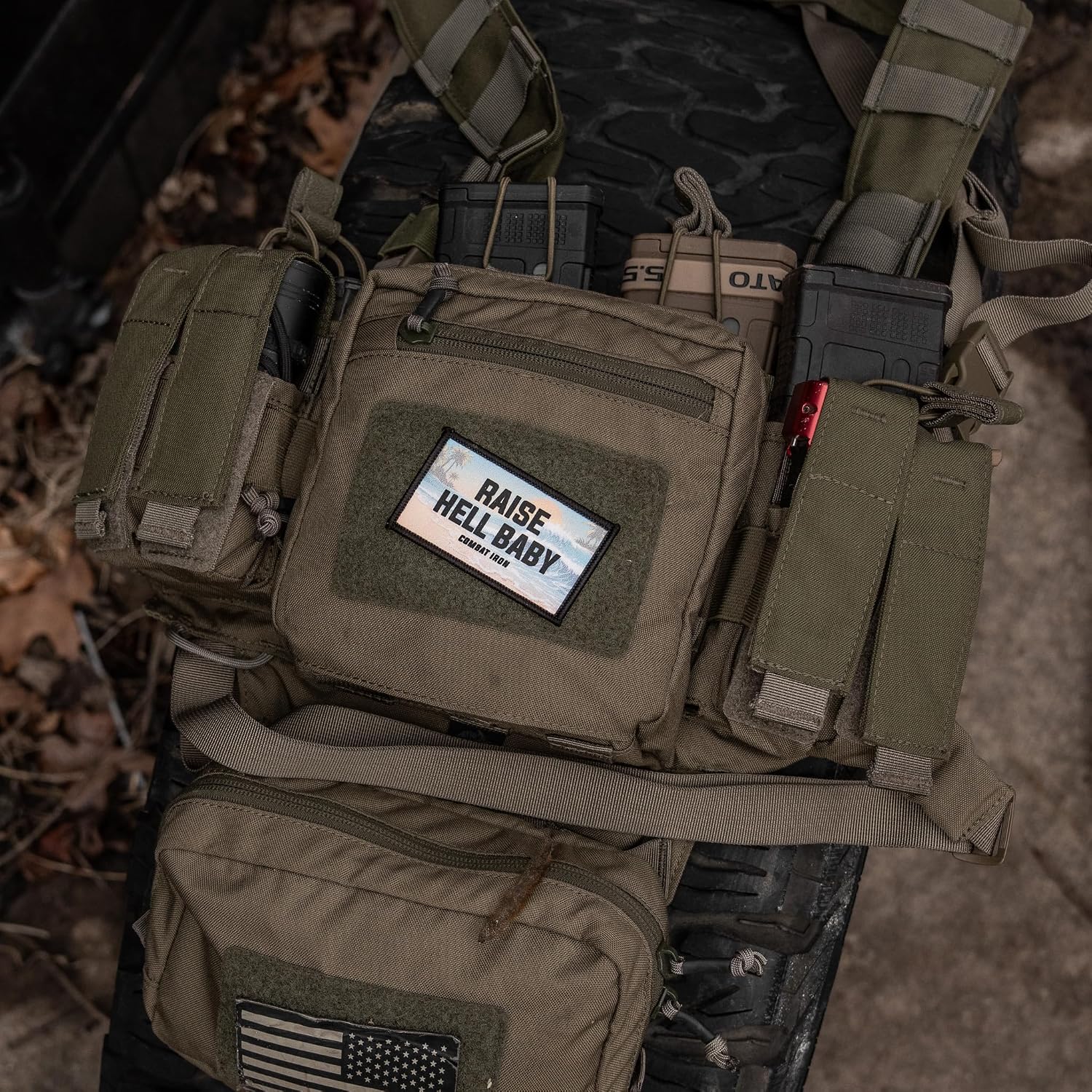 Combat Iron Embroidered Morale Patch image 3
