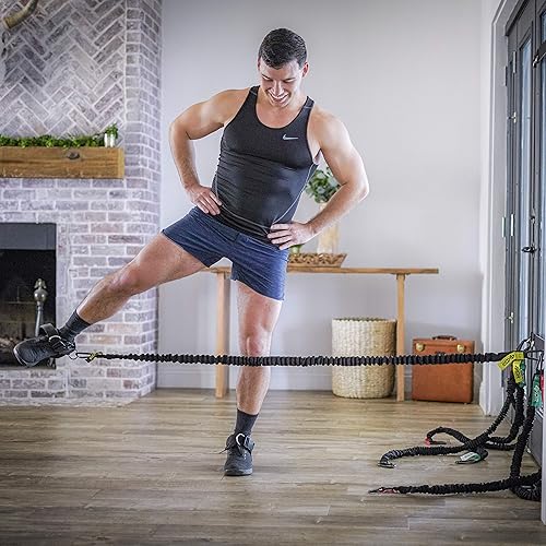 Miniatura 6 de Resistance Cord Strength System, with Interchangeable Handles, Protective Nylon Sleeves, Foot Straps, Anchor Straps, and Carrying Bag. Perfect for