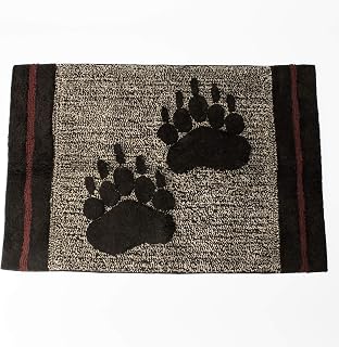 SKL Home Sundance Bath Rug, 20" x 30", Plush & Absorbent, Brown | 100% Cotton with anti-slip Latex backing. Great for the bathroom, kitchen & lodge/cabin décor. Machine washable.