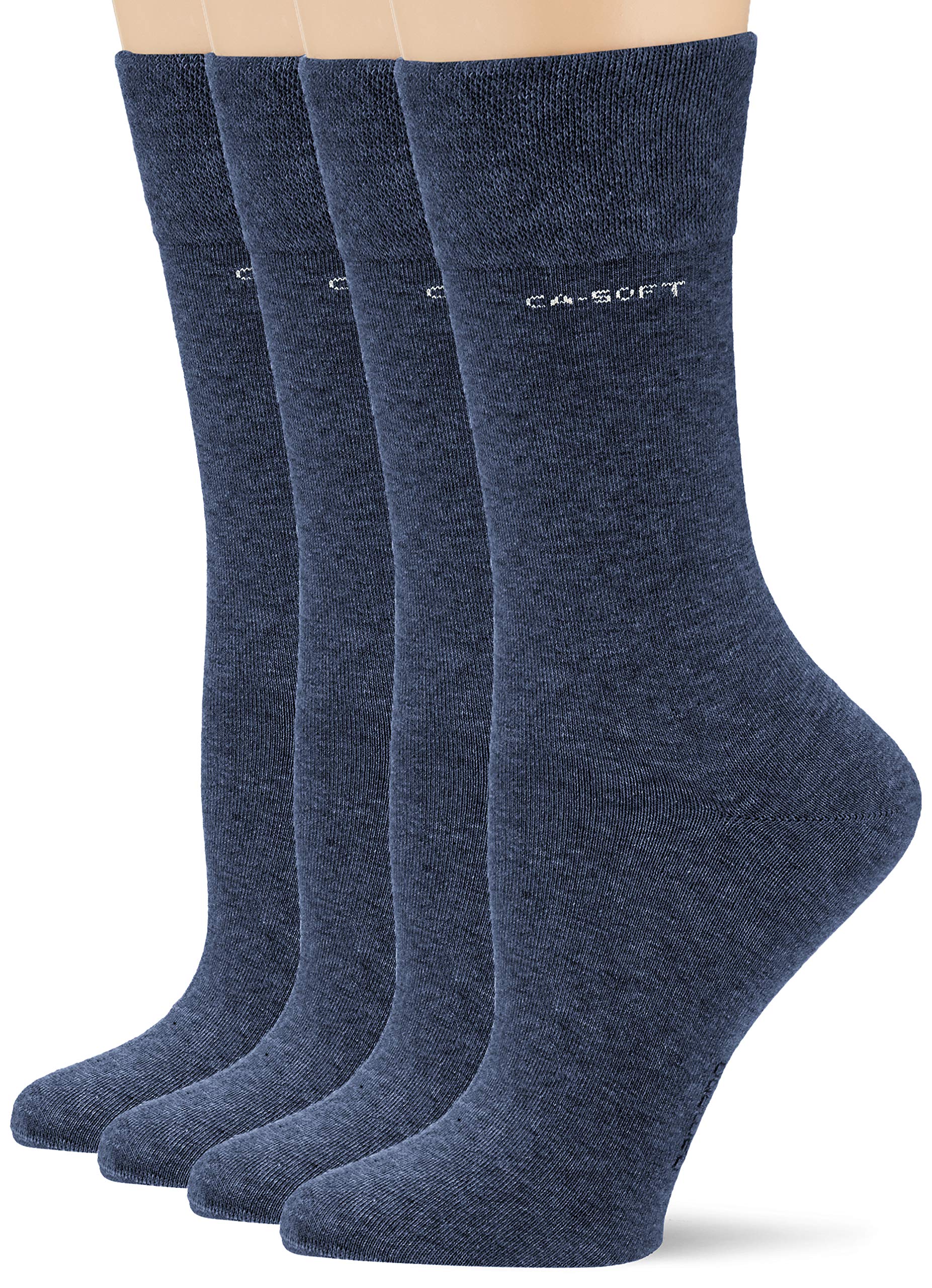 Camano Unisex Businesssocken Komfortbund Bequem Langlebig Baumwolle verstärkte Ferse 4er Pack