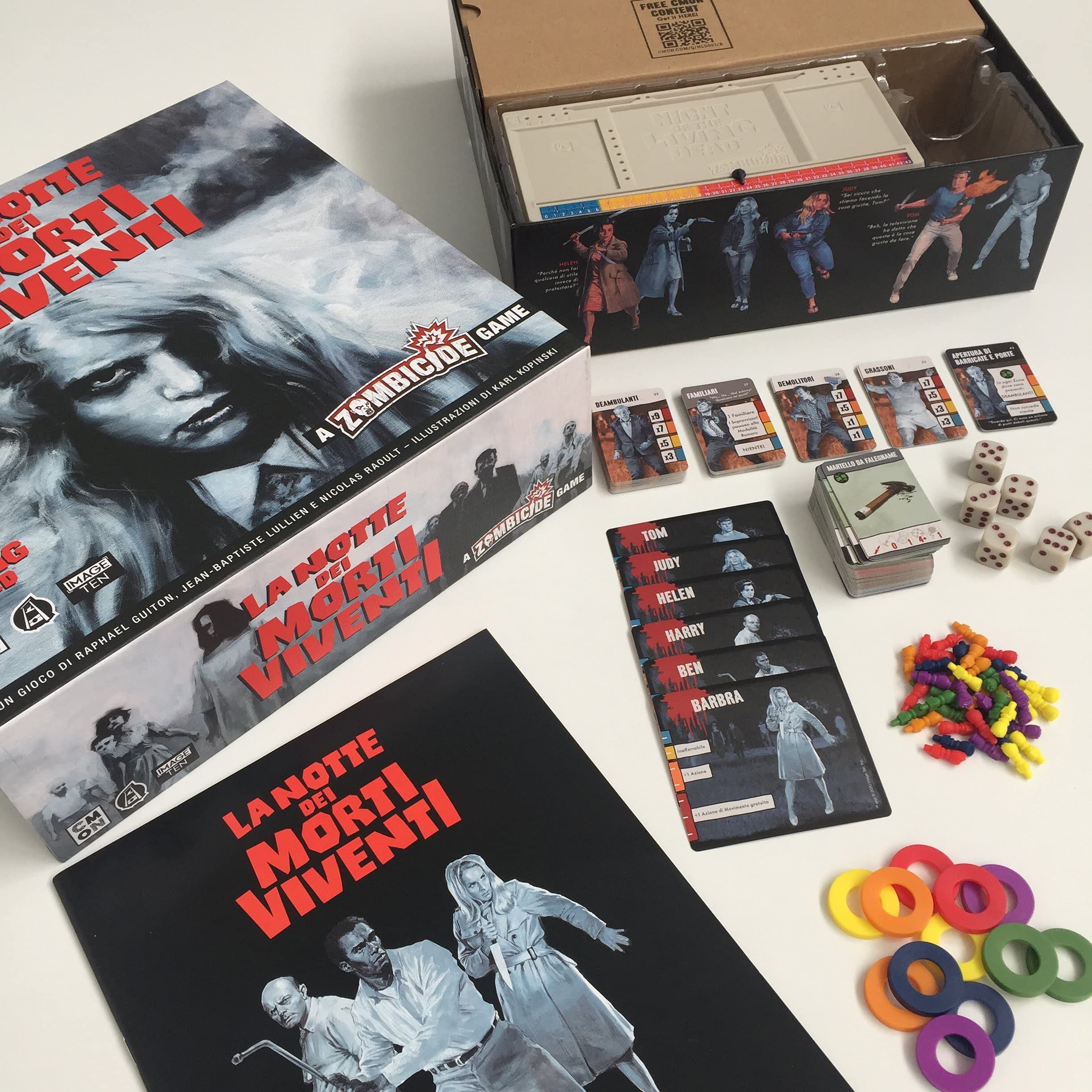 Asmodee - Zombicide: La Nuit des Morts Vivants - Jeu de Table, 1-6 Joueurs, 14+ Ans, Edition en Italien