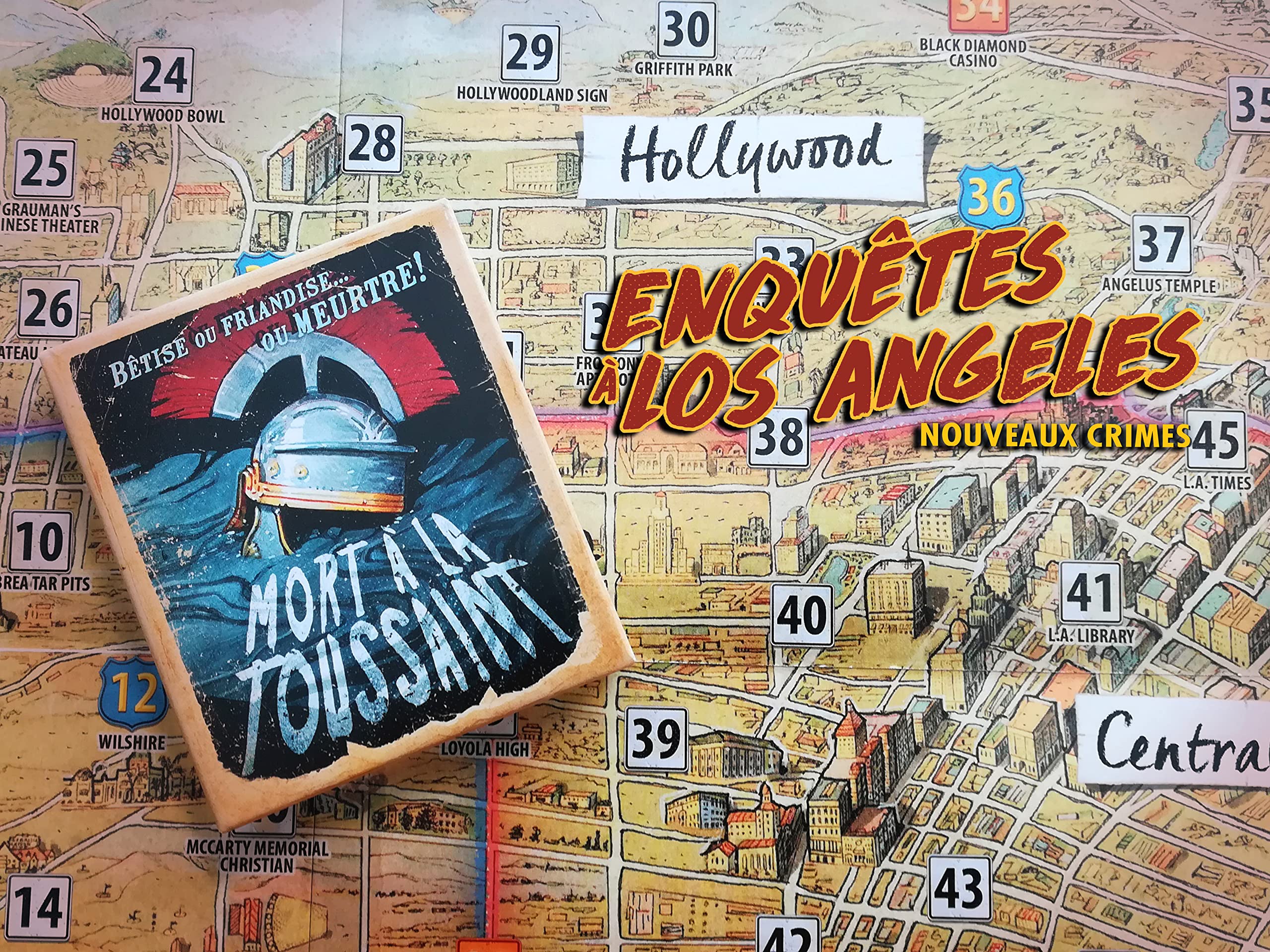 Blackrock Games Enquêtes à Los Angeles : Nouveaux Crimes - Extension Enquête à Los Angeles - La Boite de Jeu Jeu de société enquête - Jeu compétitif et asymétrique L