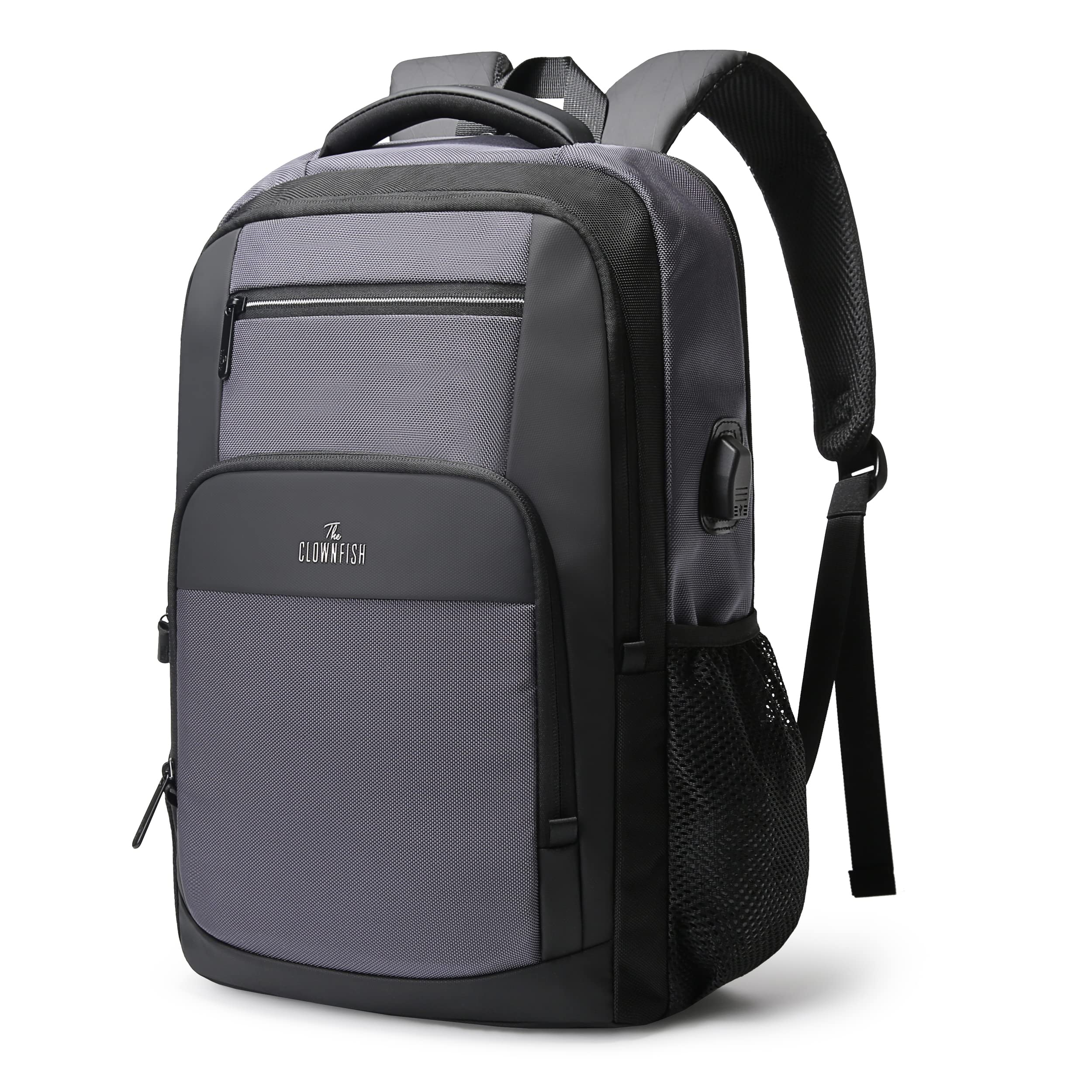 the clownfish 16 litres Unisex Polyester Outdoor Travel Laptop Backpack fits 15.6 inch Laptop (Grey)-picture-3