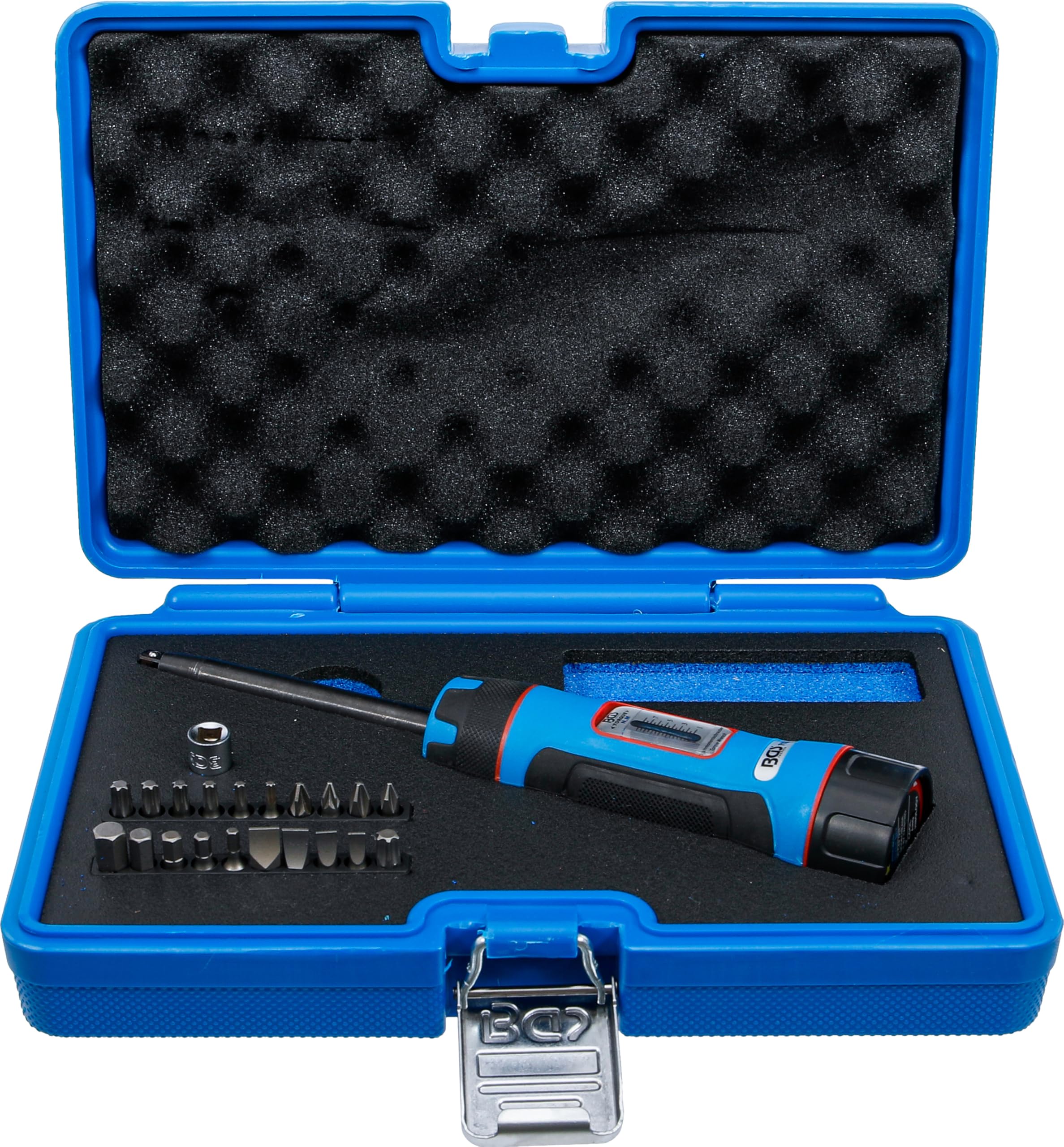 BGS 7122, set di cacciaviti dinamometrici, con set di punte, attacco quadrato esterno 6,3 mm (1/4"), 1-8 Nm, 22 pezzi