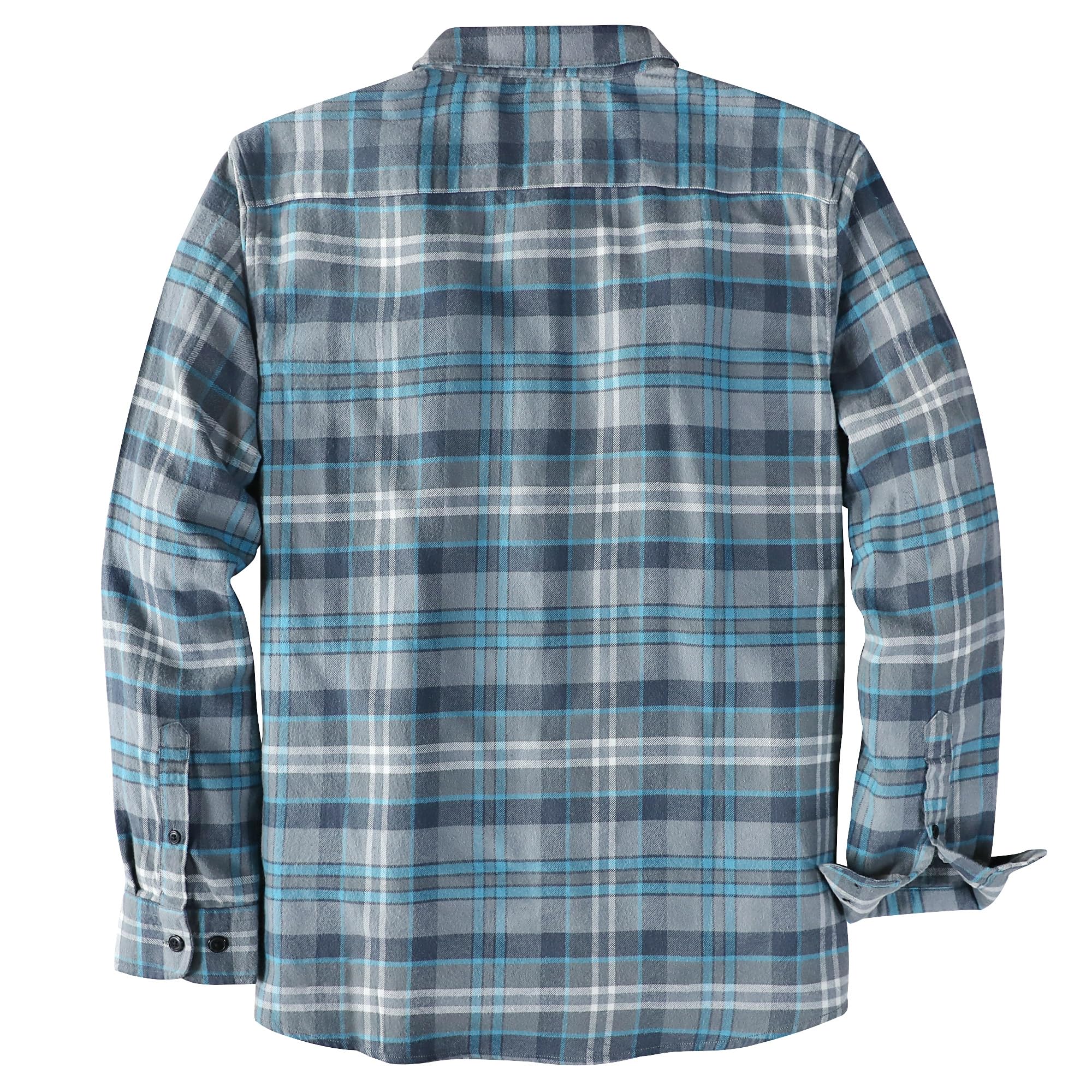 Dubinik® Camicie Flanella Uomo Camicia Flanella Uomo Quadri Camicia a Maniche Lunghe in Pile dalla Regular Fit