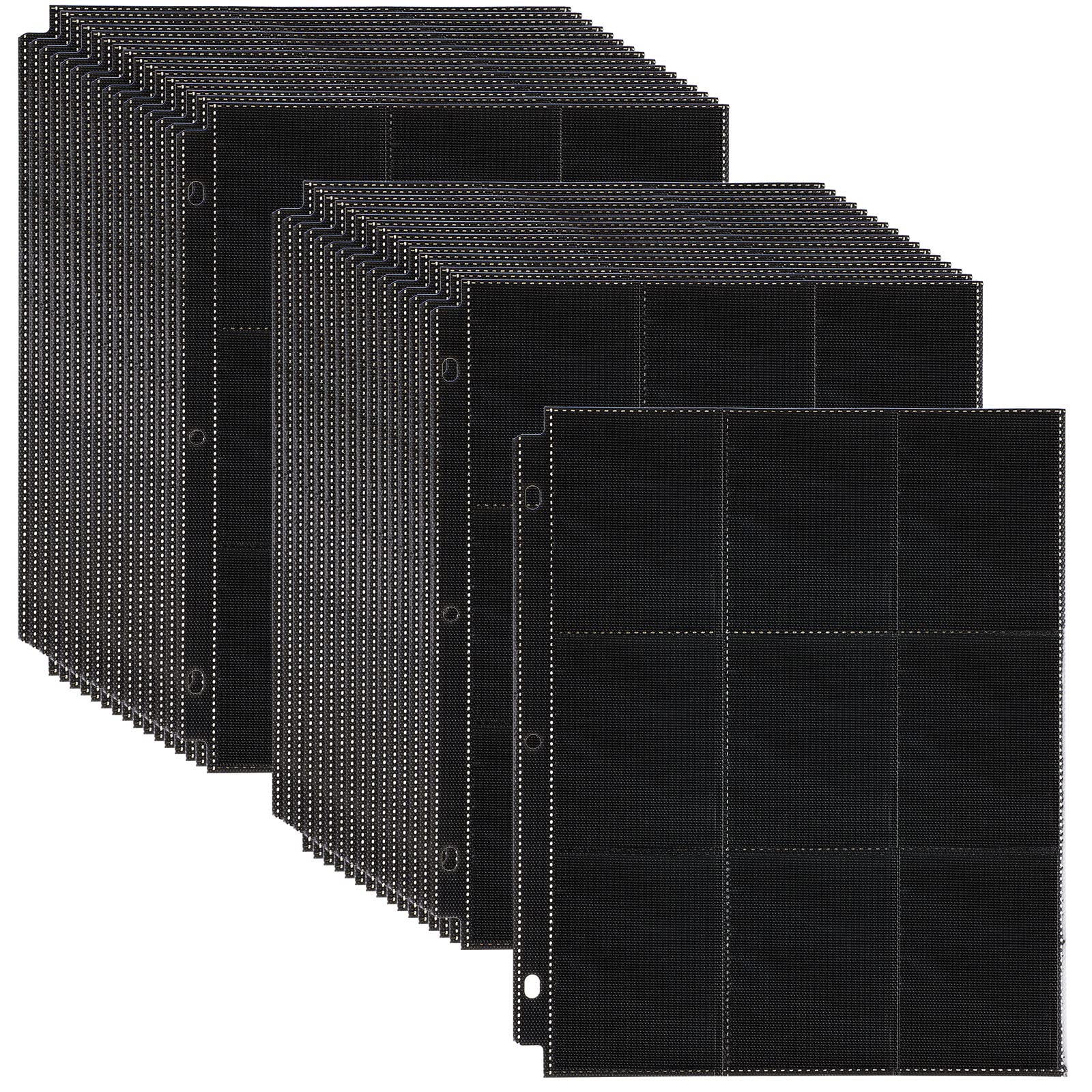 200 blocs de 9 bolsillos, protectores de página de doble cara, fundas para tarjetas de intercambio, fundas para tarjetas, hojas de carpeta, 3 anillas, fundas protectoras para tarjetas de intercambio