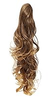 Vista 5 de Extensión de pelo Onedor, coleta sintética y rizada de 20 pulgadas con broche, 6.7 oz con broche de garra