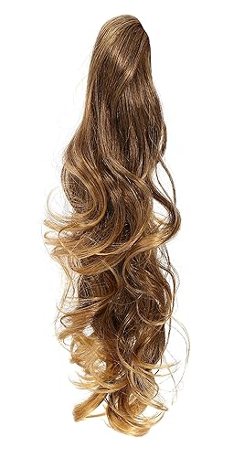 Miniatura 5 de Extensión de pelo Onedor, coleta sintética y rizada de 20 pulgadas con broche, 6.7 oz con broche de garra