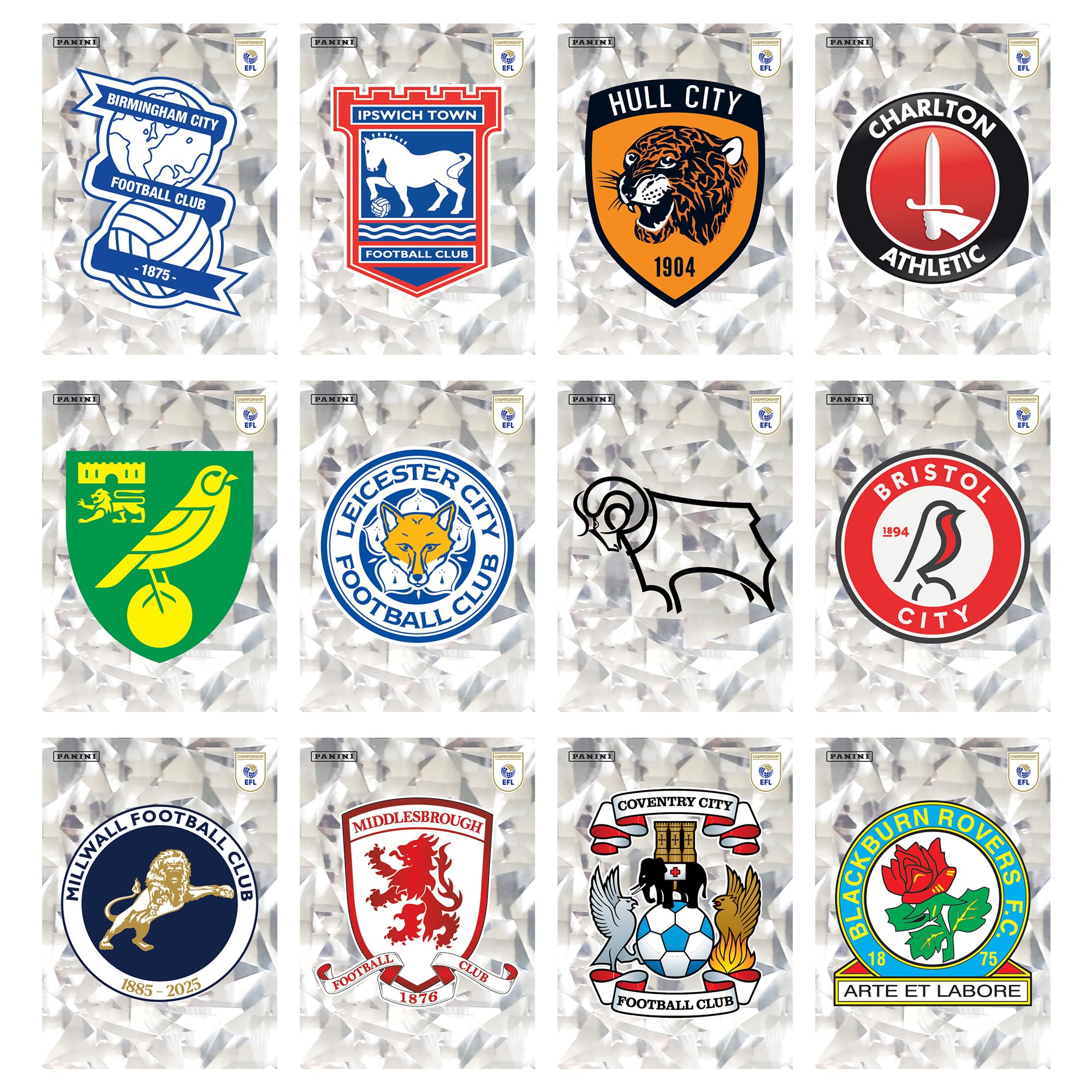 The Panini EFL Official Sticker Collection is OUT NOW featuring players from ALL 72 CLUBS – for the FIRST TIME EVER! 🎉 Look out for THE SUPER SHINY CLUB CREST stickers and