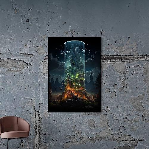 Miniatura 6 de Nature's Vitality Abstract Painting Buy Canvas Forest Wall Art, Nature Painting Art, New Apartment Gift, Apartment Decor