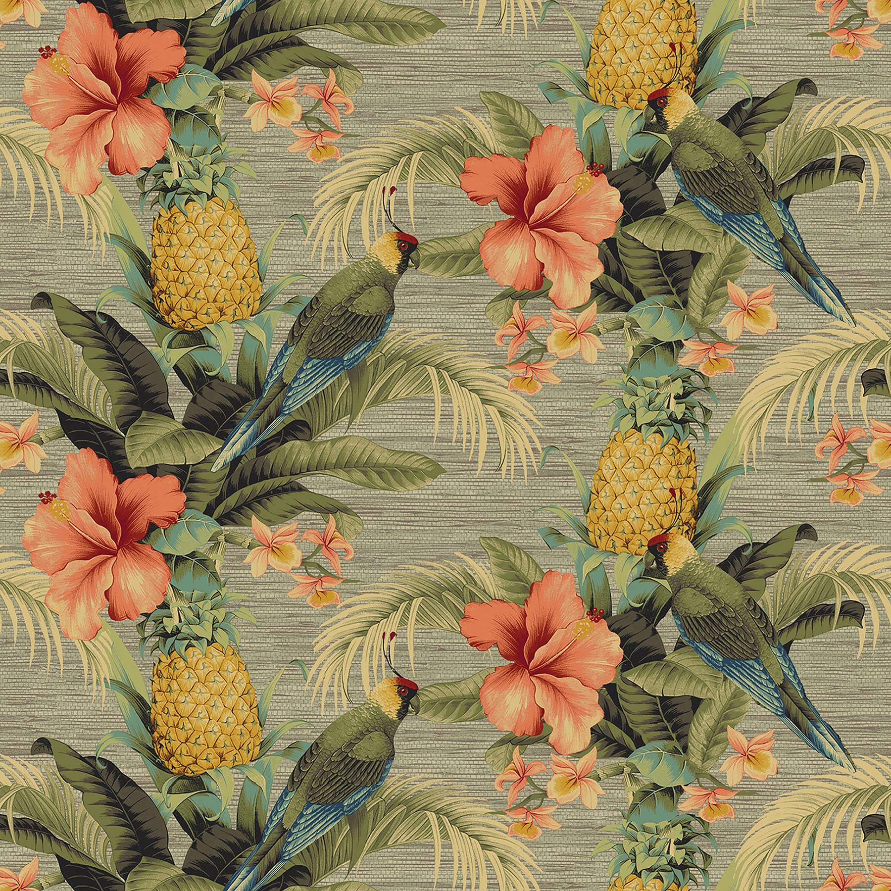 case of 5 pack Tommy Bahama - Peel and Stick Wallpaper, Tropical Wallpaper for Bedroom, Powder Room, Kitchen, Self Adhesive, Vinyl, 30.75 Sq Ft Coverage (Beach Bounty Collection, Tangelo)