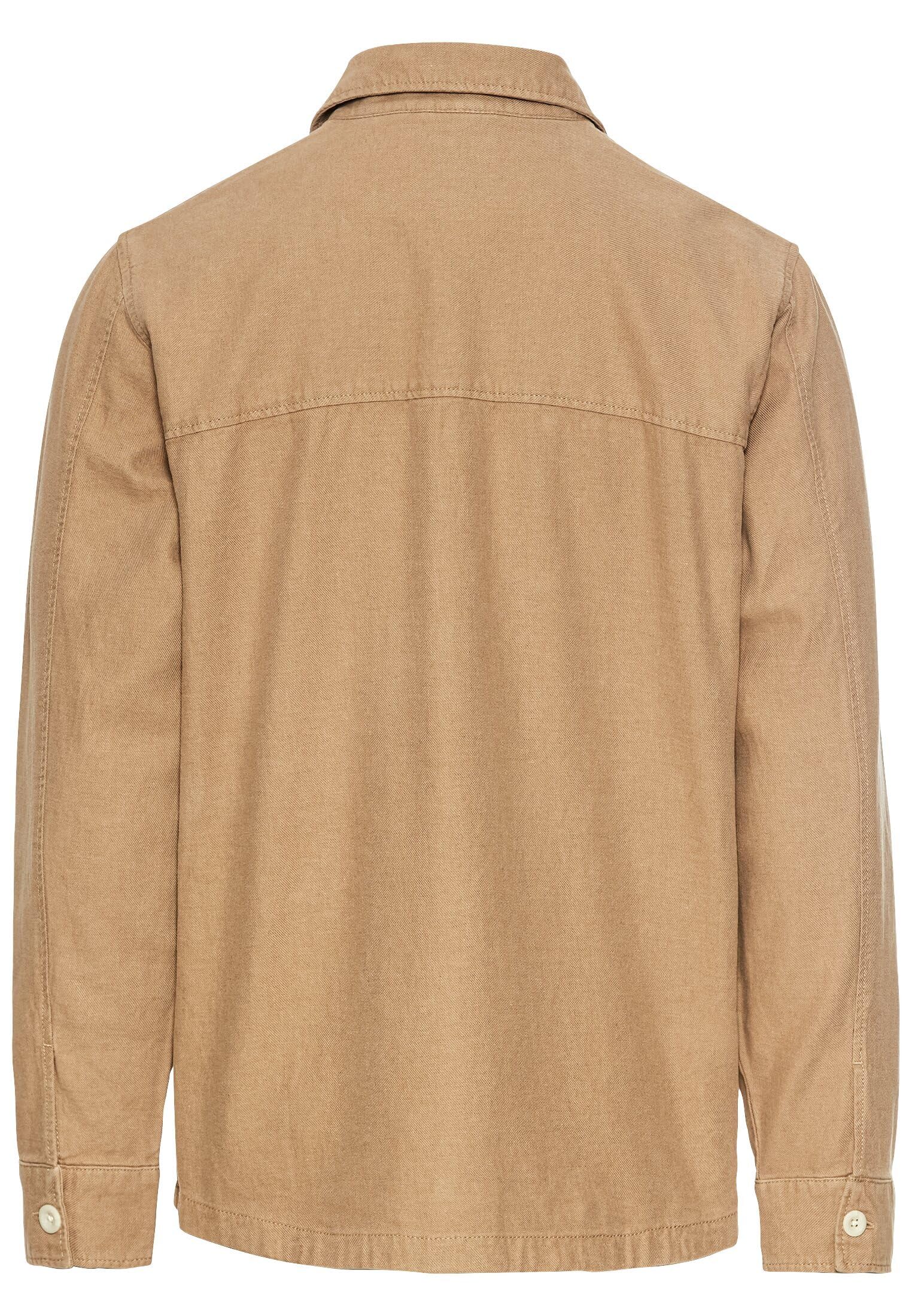 camel active Herren Overshirt aus Leinen-Baumwoll-Mix