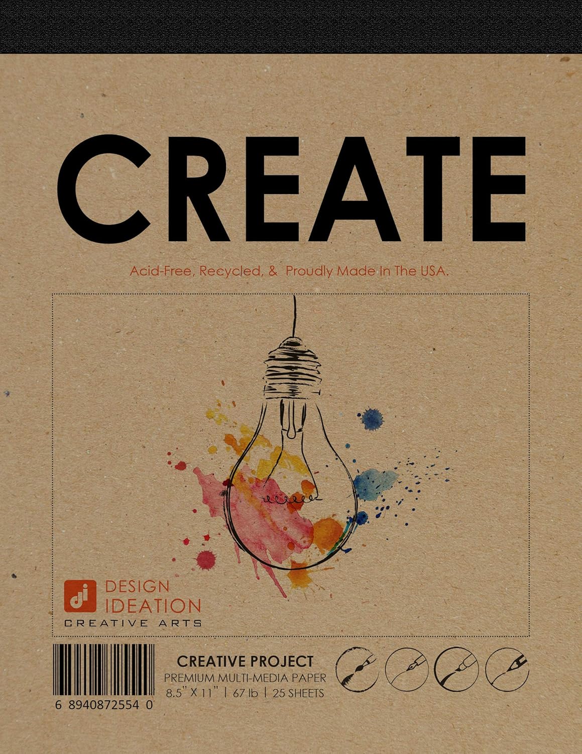 Design Ideation Create PAD. Removable Sheet. Premium Paper. Smart-Bind Reinforced Lay Flat Binding. (11" x 17") PAD-2550-TS