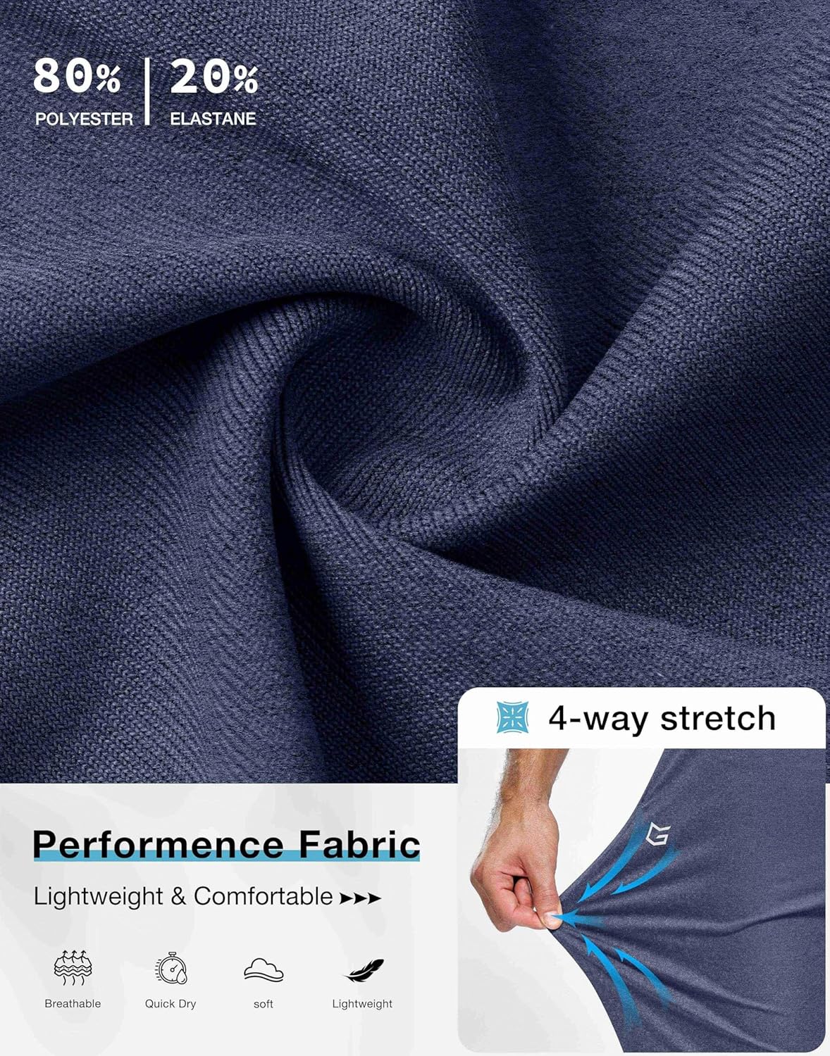 G Gradual Men's Sweatpants with Pockets Lightweight Workout Athletic Track Pants Stretch Gym Running Jogging Joggers for Men - Image 5