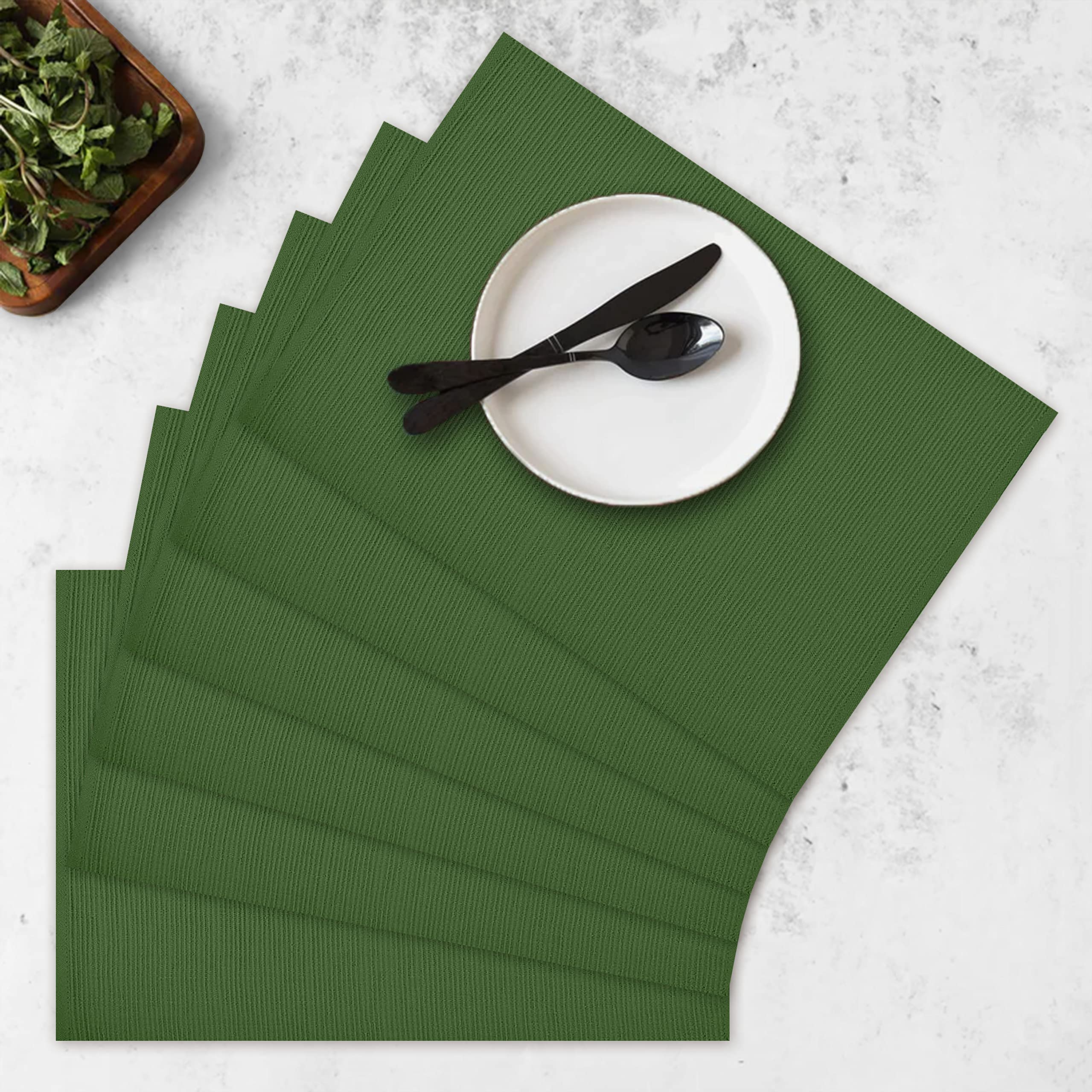Oasis Home Collection Cotton Attractive Table Placemats - Pack of 6 (Mint Green) (B09V33VZ31) Amazon Price History, Amazon Price Tracker