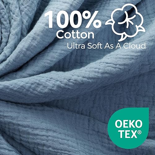 Miniatura 4 de Momcozy Toallas suaves y absorbentes para bebé, diseño de 4 capas, grosor medio, algodón de primera calidad para la piel de los recién nacidos,