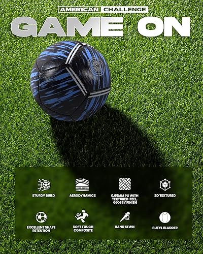 Miniatura 7 de American Challenge Kura Balón de fútbol Tamaño 3, 4, 5 Balón de fútbol tamaño 5 y 4 Pelotas de fútbol duraderas para entrenamiento, práctica y