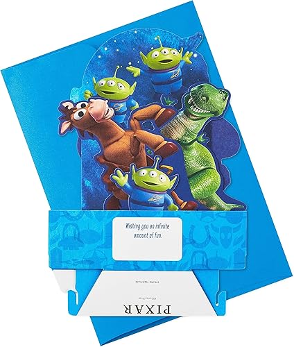 Miniatura 6 de Hallmark Paper Wonder - Tarjeta desplegable de Toy Story de Disney y Pixar para cumpleaños, primer día de escuela, felicitaciones