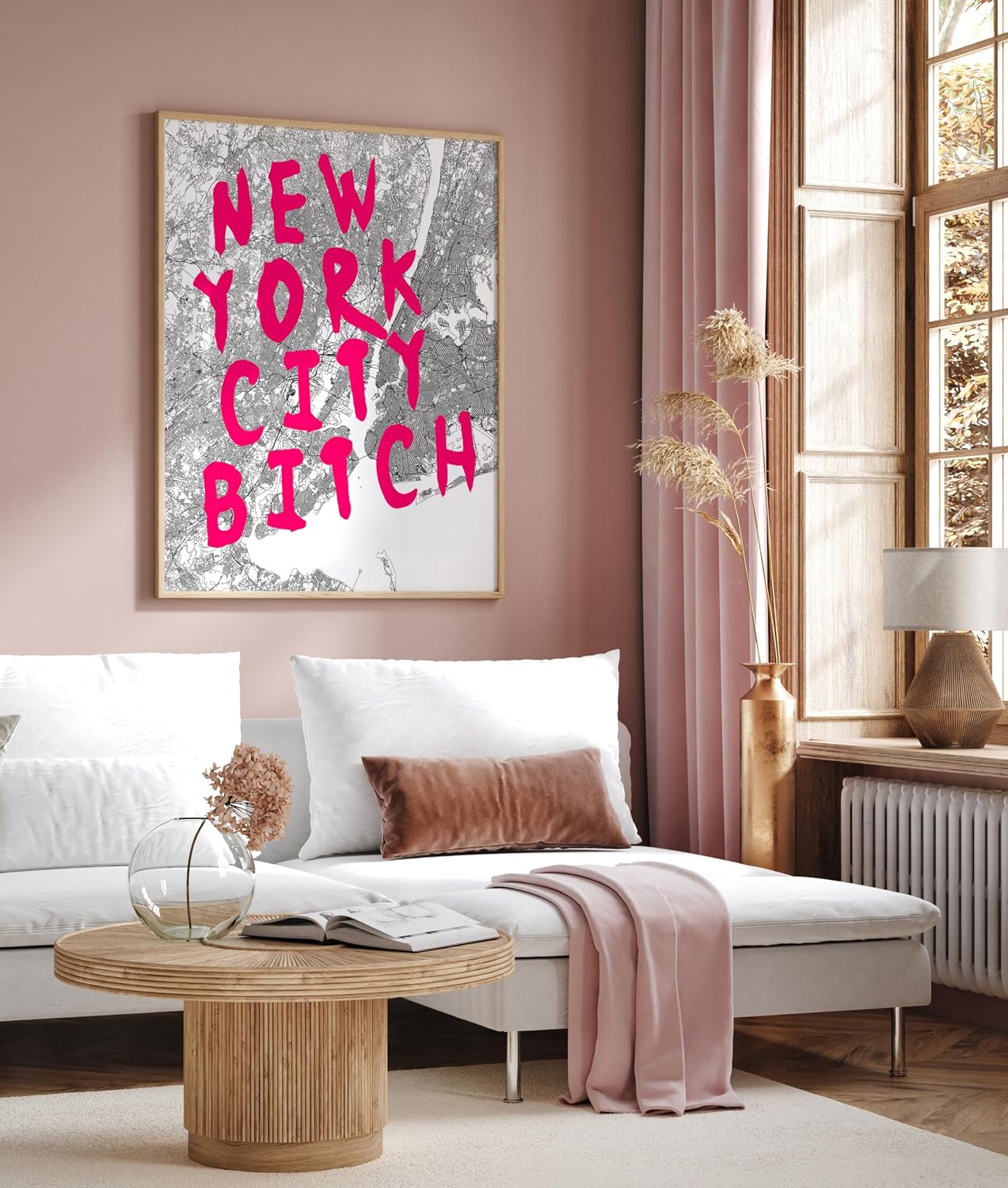 Poster Master New York City Bitch Poster - New York Print - NYC Illustration - Typography Design - Modern Art - Great Bedroom or Living Room Decor - 8x10 UNFRAMED Wall Decor
