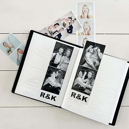 Miniatura 9 de Álbum de fotos de cabina de fotos, para bodas o fiestas, con capacidad para 120 tiras de fotos de 2 x 6 pulgadas, deslizables (2 x 6, lavanda, 1)