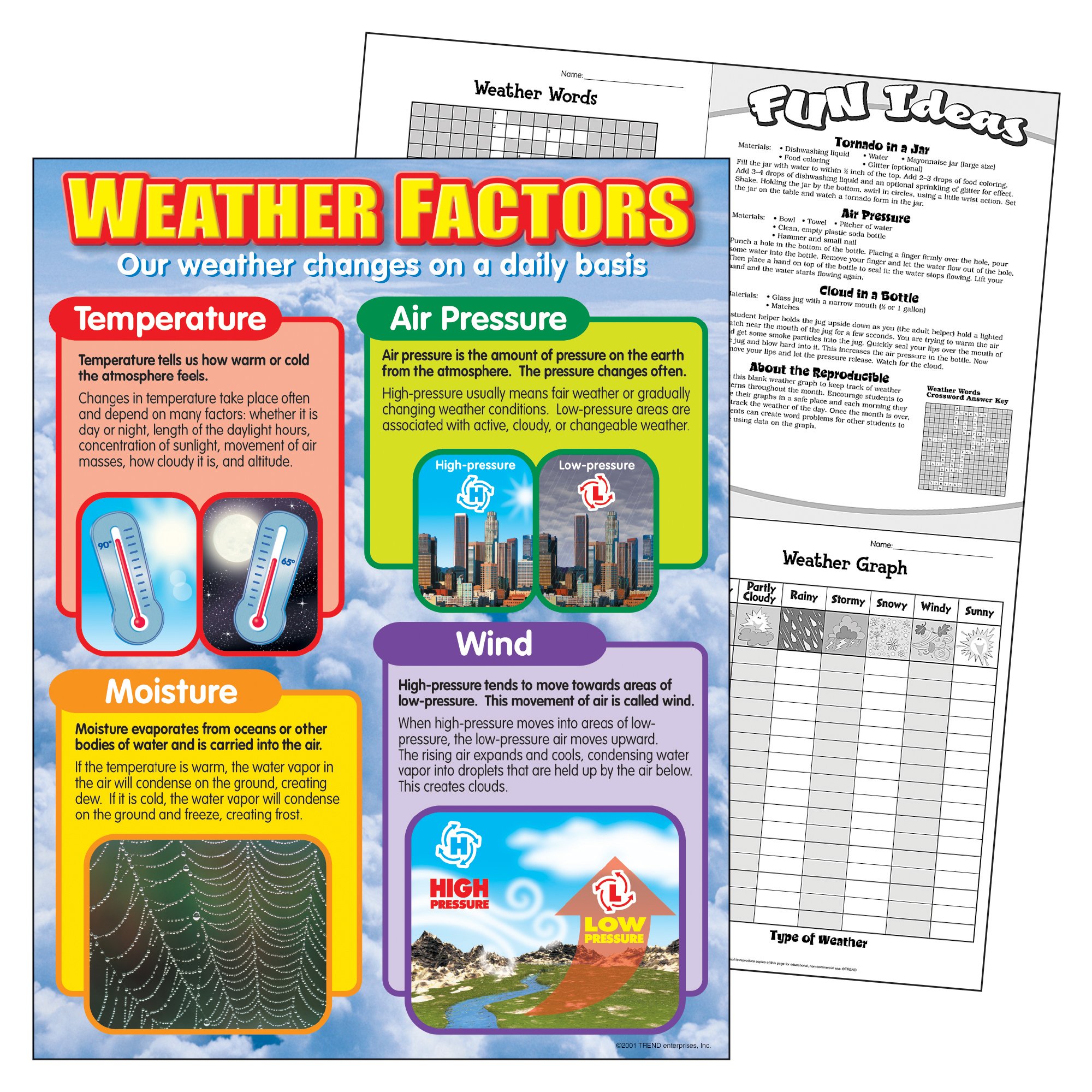 TREND Weather Factors Learning Chart, Classroom Decor, 17" x 22" - Image 2