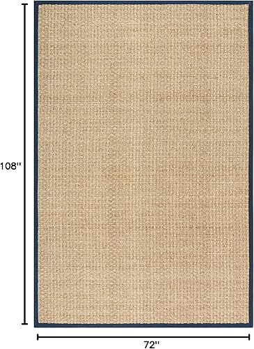 Vista 182 de SAFAVIEH Natural Fiber NF114A - Alfombra de hierba marina, tejido de canasta, con borde, para zonas de alto tráfico, sala de estar, dormitorio, 2