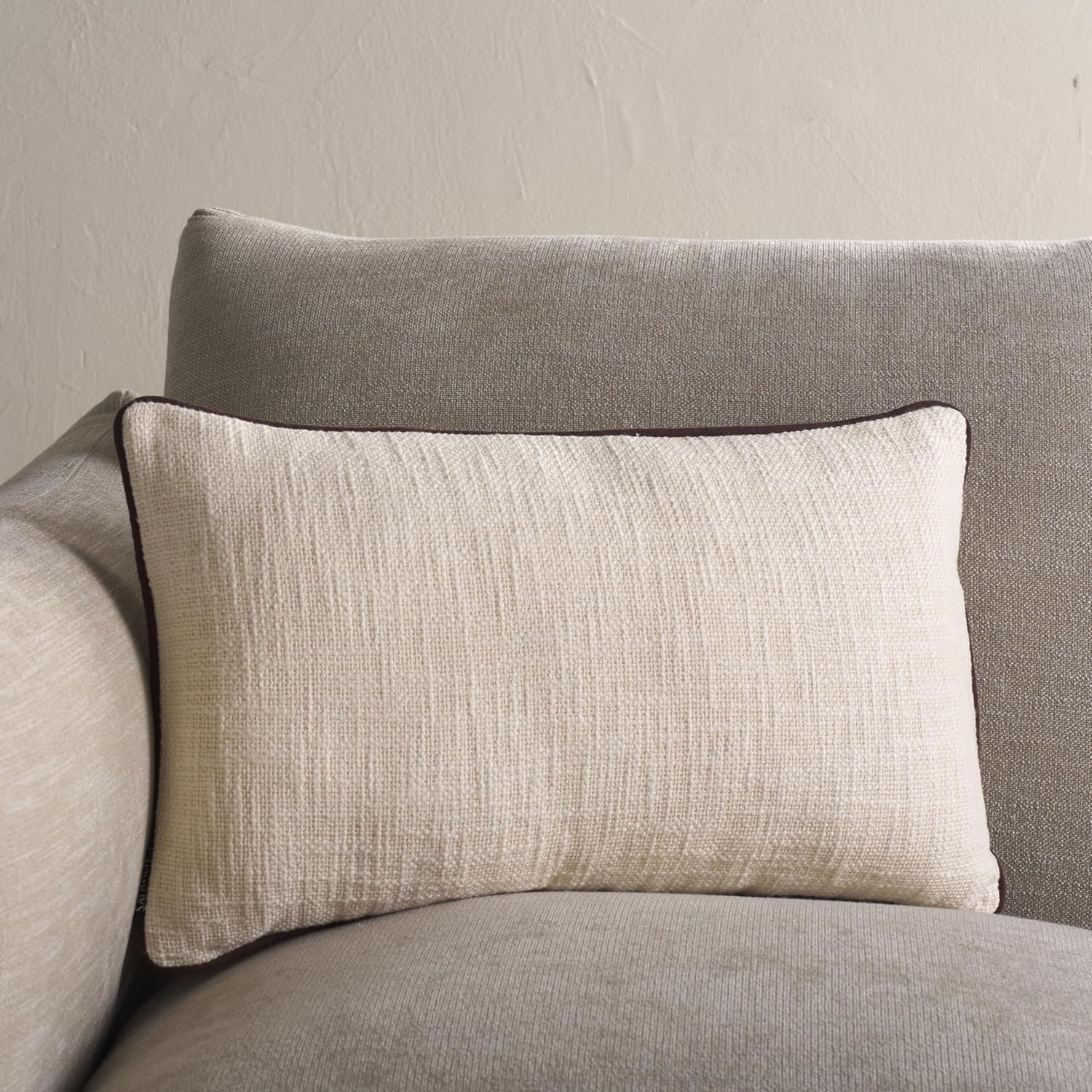 SAFAVIEH DANI, 18 X 18, Ivory/Brown, Cotton Throw Pillow