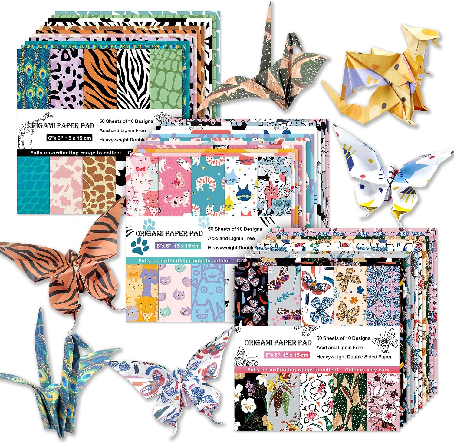 Origami Paper 6x6 70GSM 150 Sheets 30 Designs Double Sided