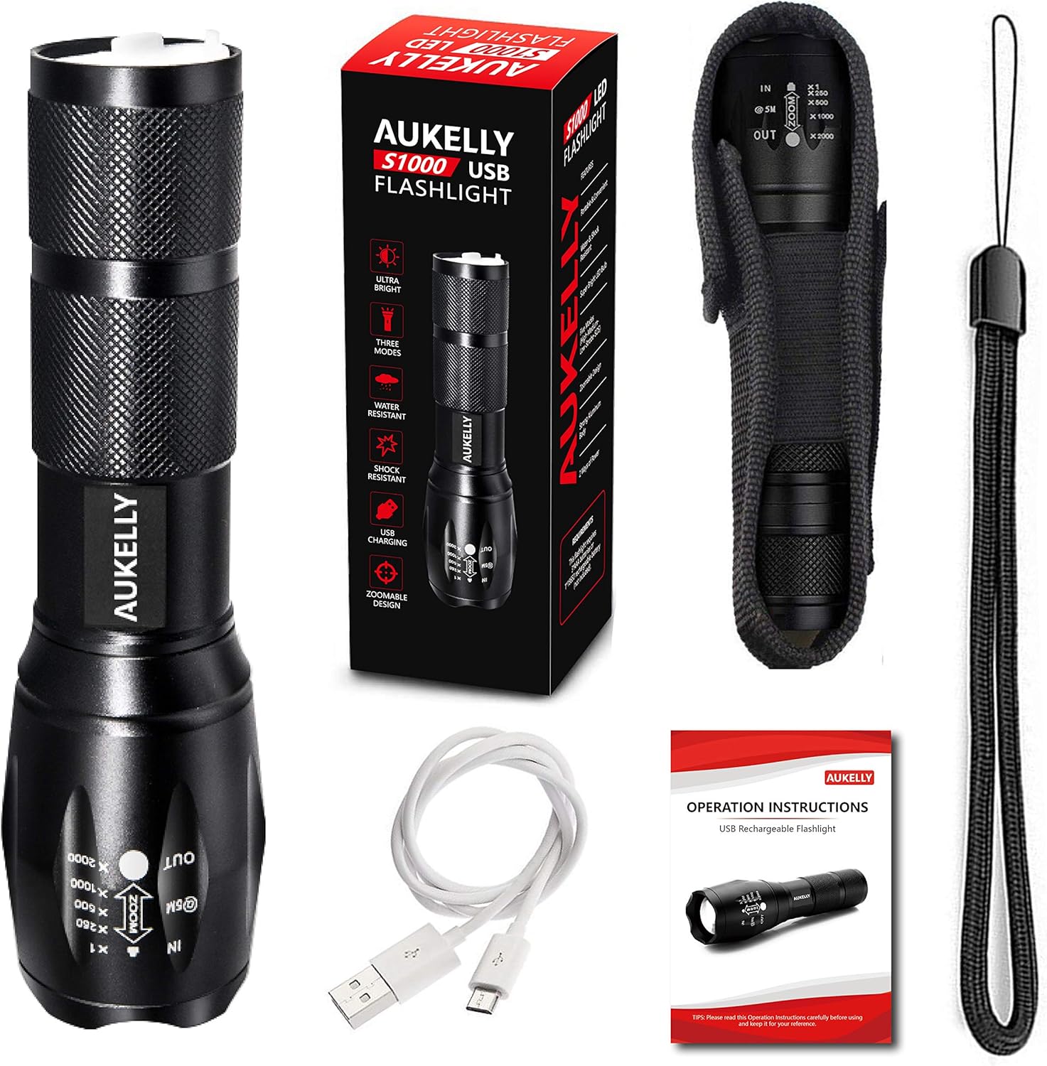 Flashlights Rechargeable Flashlight Tactical Waterproof Photo