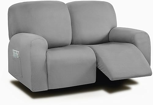 Miniatura 53 de ULTICOR Funda de sofá reclinable extra ancha de 75 a 100 pulgadas, funda de sofá reclinable de 2 plazas, tela de hilo de 6 piezas, fundas de sofá