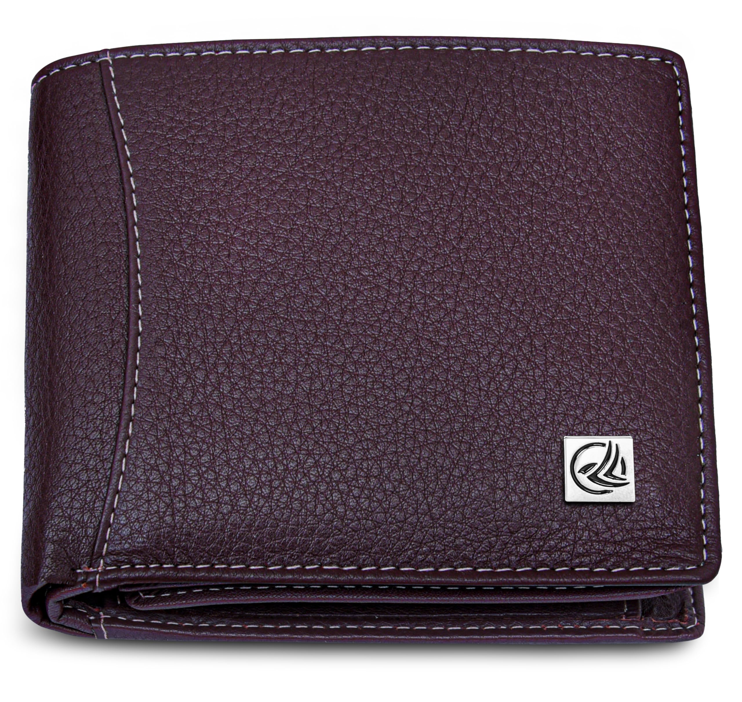 ANTONIO VALERIA Octave Burgundy Leather Wallet for Men