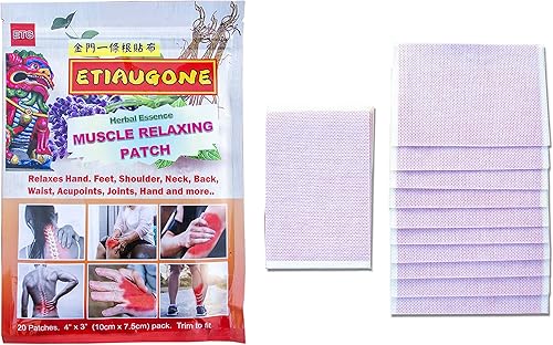 Miniatura 2 de Parche de hierbas relajante corporal (20 parches/paquete) 4 "x 3.0" Pequeño parche de alivio de hierbas medicina taiwanesa para dolores musculares,