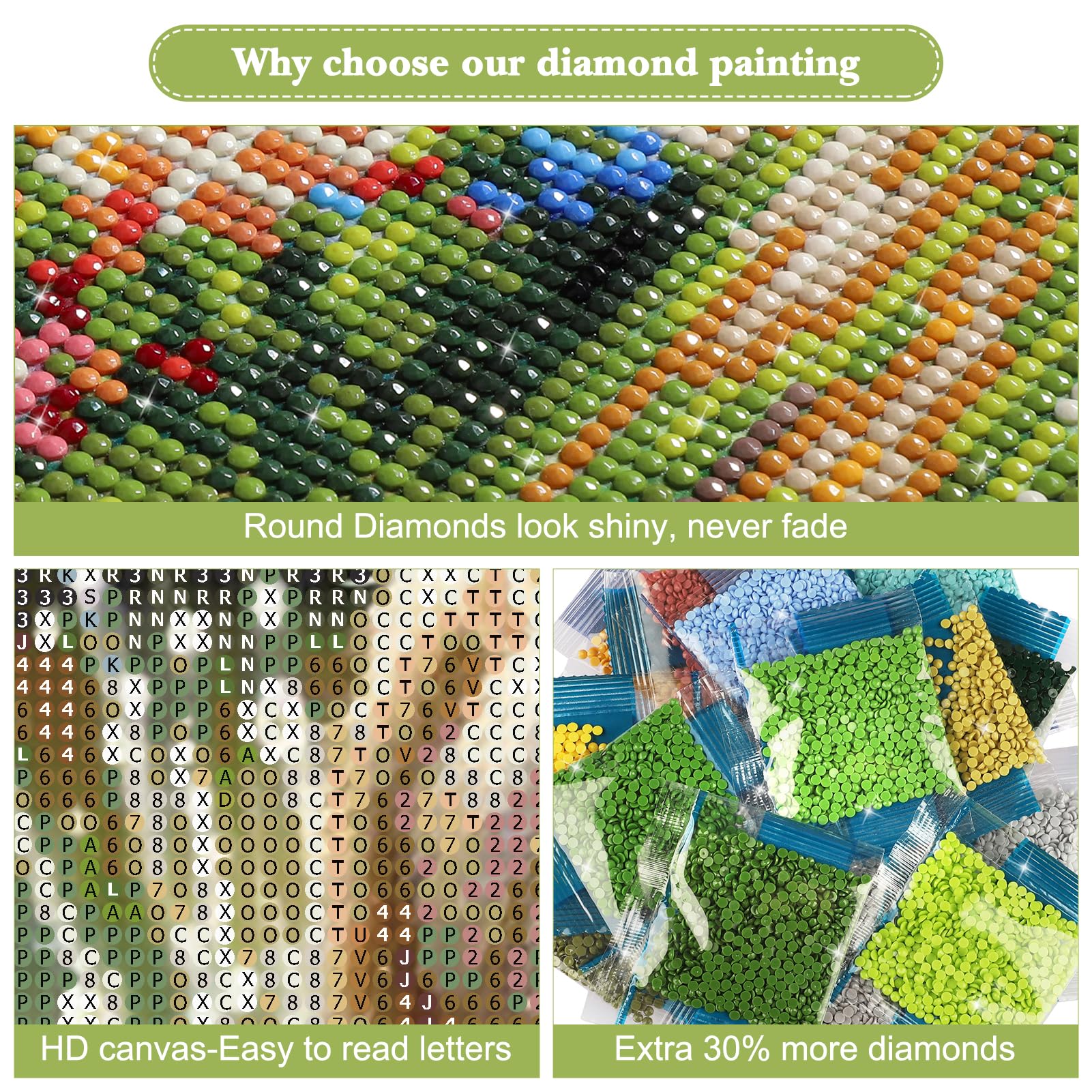 DAERLE Diamond Painting, Diamond Painting Bambini, Kit per Diamond Painting,Diamond Painting Kit Completo, Pittura Diamante 5D, Arte e Artigianato, Decorazione per Casa e Pareti Albero Magico 30x40cm