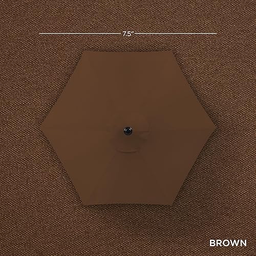 Vista 137 de Best Choice Products - Paraguas redondo para exteriores de alta resistencia (7.5 pies).