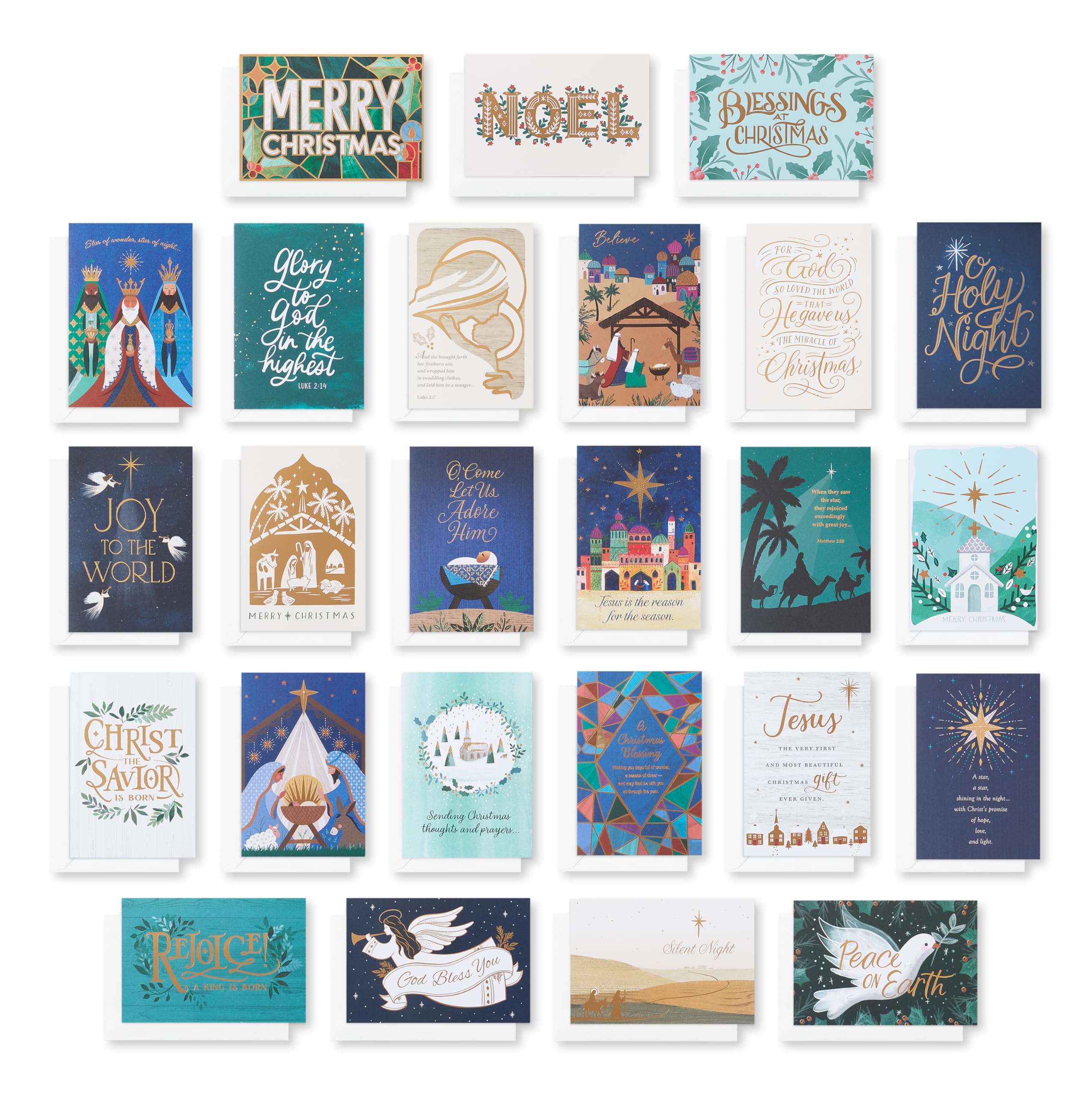 American Greetings Religious Christmas Cards with Envelopes, Traditional Designs (25-Count)