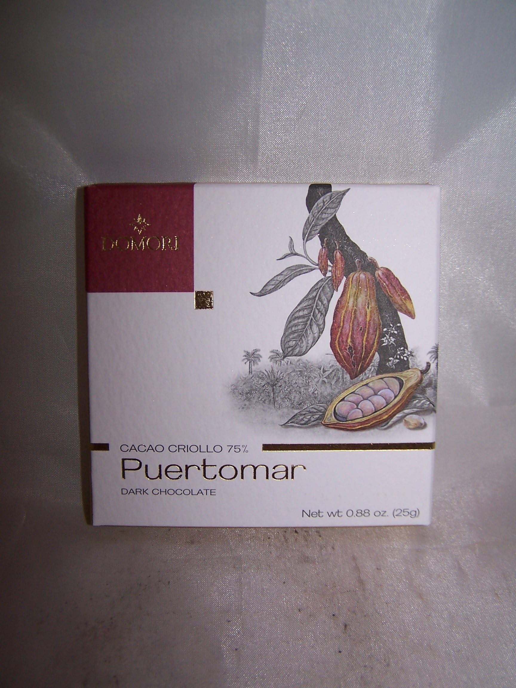 Domori Puertomar Criollo 75% Dark Chocolate 25gr bar