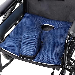 Wheelchair Wedge Pommel Cushion with Safety Straps Non-Slip Wheelchair Cushion for Seniors Prevents Forward