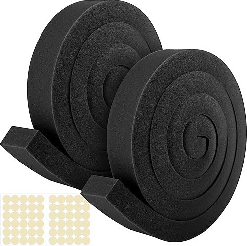 Tlswshsy Cinta de espuma de aire acondicionado de 2 pulgadas x 6.5 pies, 2 tiras de sellado de espuma no adhesiva con punto de pegamento para sello