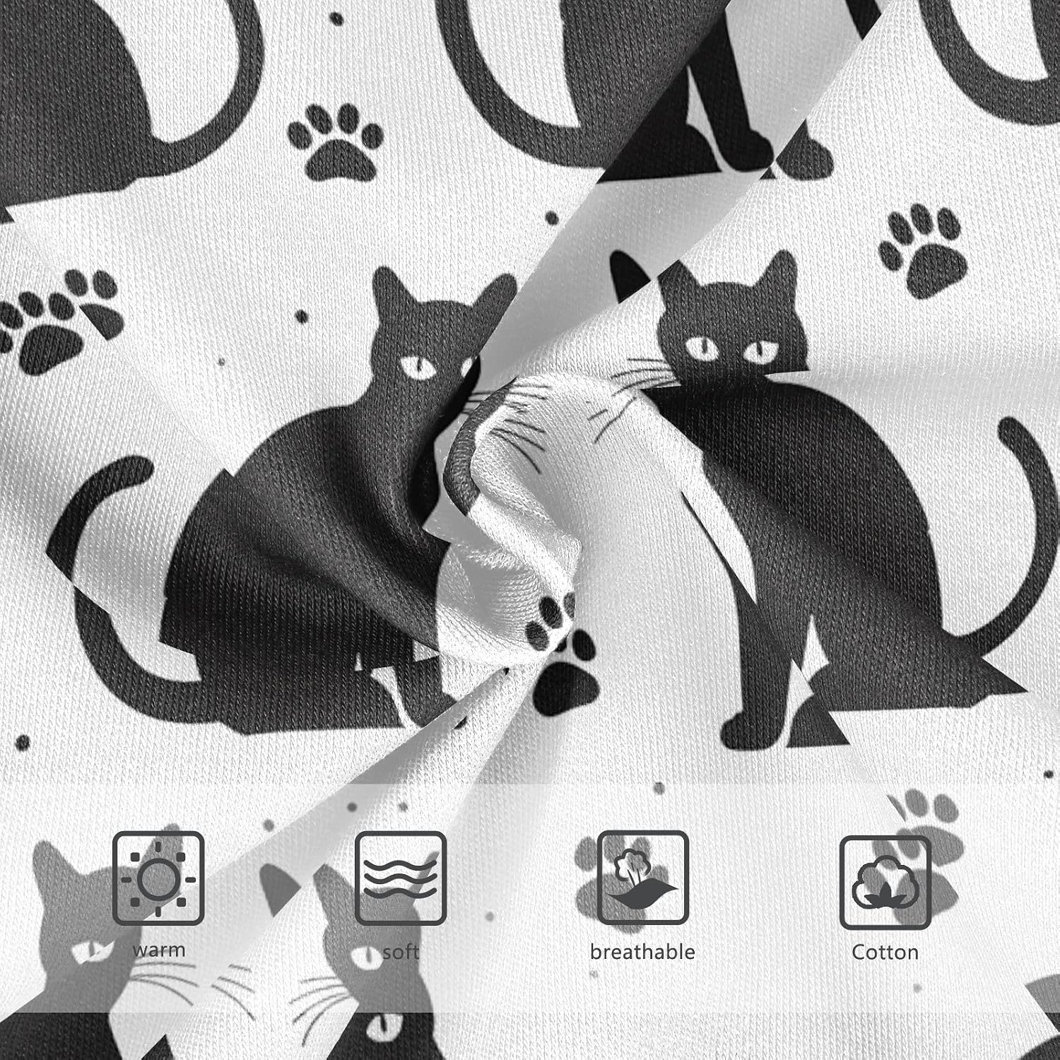 visesunny Boys Training Underwear Halloween Cat Silhouette Breathe Cotton Potty Briefs Size 2T-8Y for Toddler