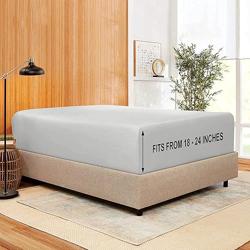Danielco Home Products Sábana bajera individual, sábana bajera solamente. Mantente en forma en el colchón con correas elásticas en las esquinas,